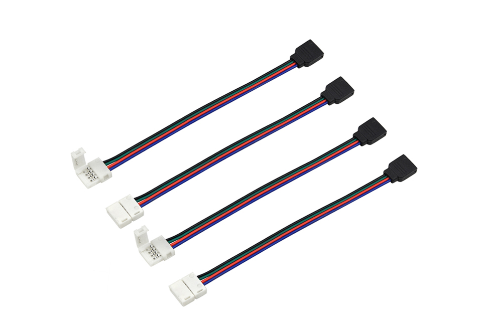 5pcs 4pin 10mm Free Welding Connector 5050 SMD RGB LED Strip Connector accessory