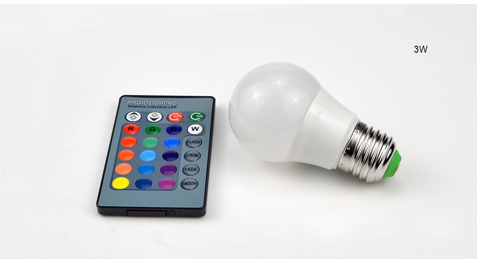 Dimmable E27 85 265V 3W 10W LED Night Light 110V 220V RGB LED lamp Magic Bulb spotlight with Remote Controller for home lighting