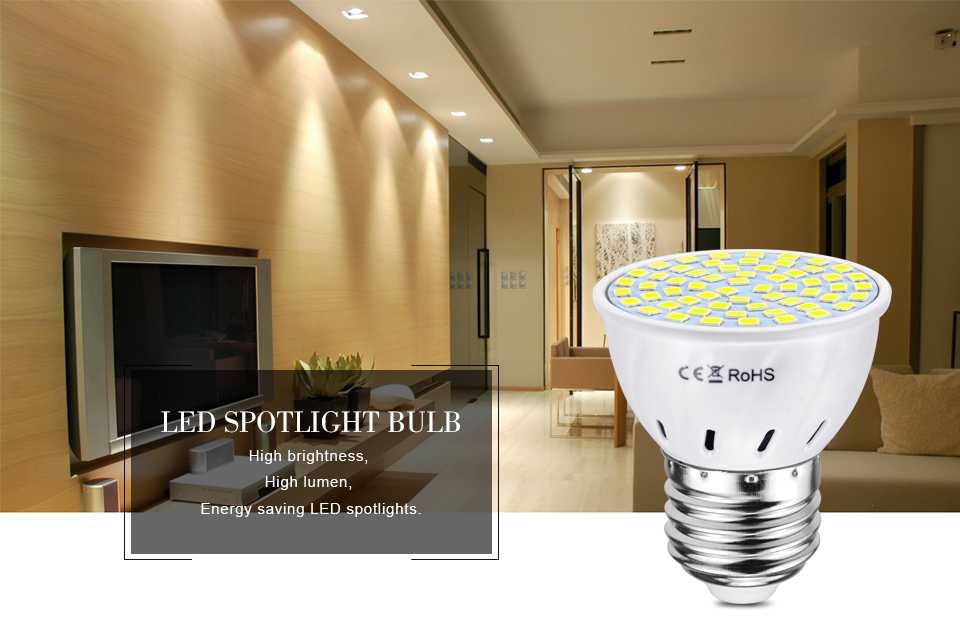 10Pcs E27 AC 220V LED bulb 5W 7W 9W Spot light 2835 SMD LED lamp Spotlight 48 60 80 LEDs For Down light home Energy Saving light