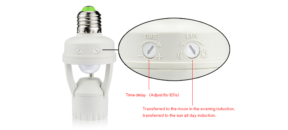 E27 Infrared Induction light Switch lamp base holder 110V 220V PIR Motion Sensor Light spot light LED Bulb 5W 10W 15W 20W 30W