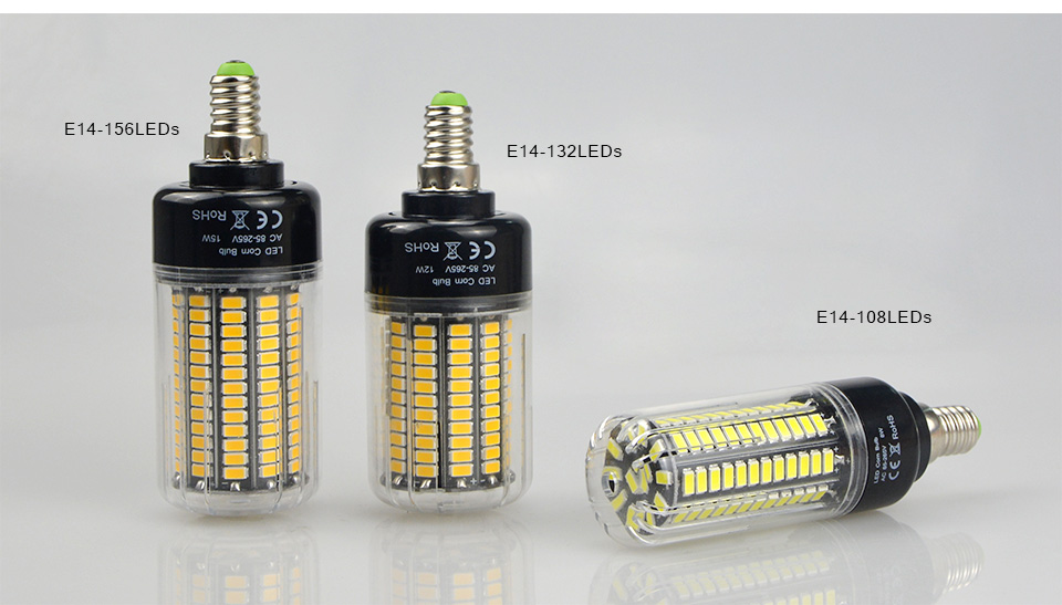 E27 E14 3W 5W 7W 8W 12W 15W LED Light bulb 220V 110V LED Corn Bulb LED lamp spot light SMD 5736 brighter than 5730 5733 SMD