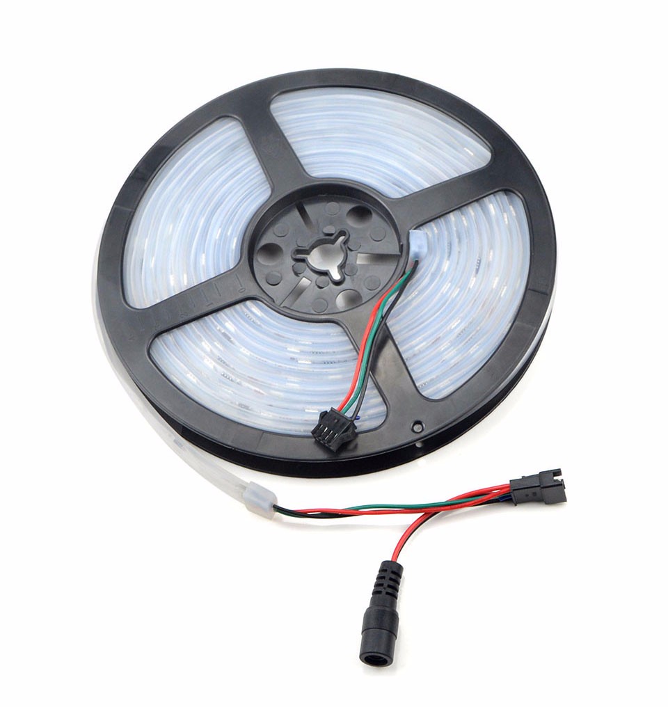 1903 IC 5m DC12V 5050 SMD RGB Tube Waterproof individually addressable Digital led pixels strip Light for Christmas decoration