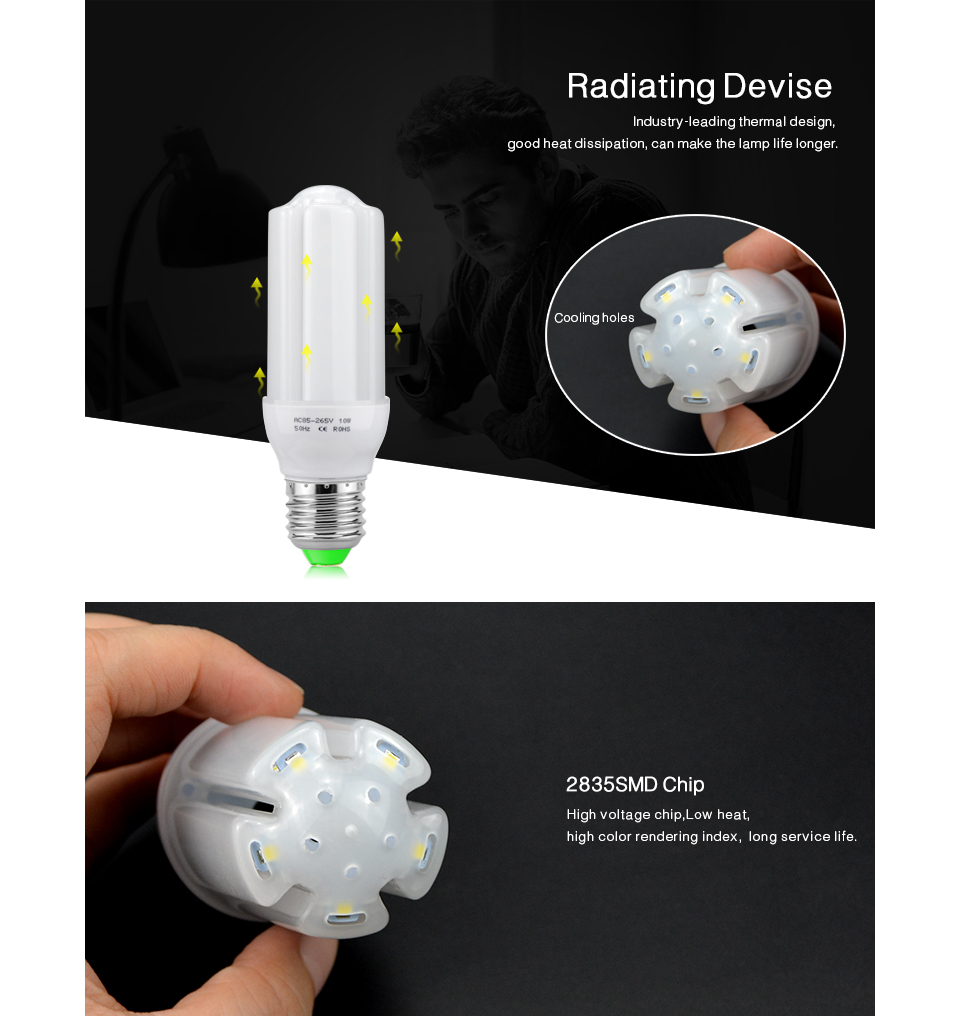 4pcs No flicker 10W LED Bulb 85 265V 220V 110V E27 E14 B22 2835 SMD LED lamp LED light diffusion lampshade Lampada LED Bombillas