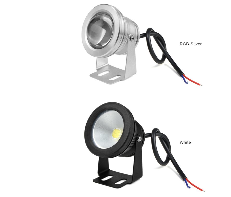 AC12V 10W RGB Led Underwater Light Waterproof IP67 Fountain Aquarium Swimming Pool Lamp Spotlight Fish Tank Piscina Car Lighting