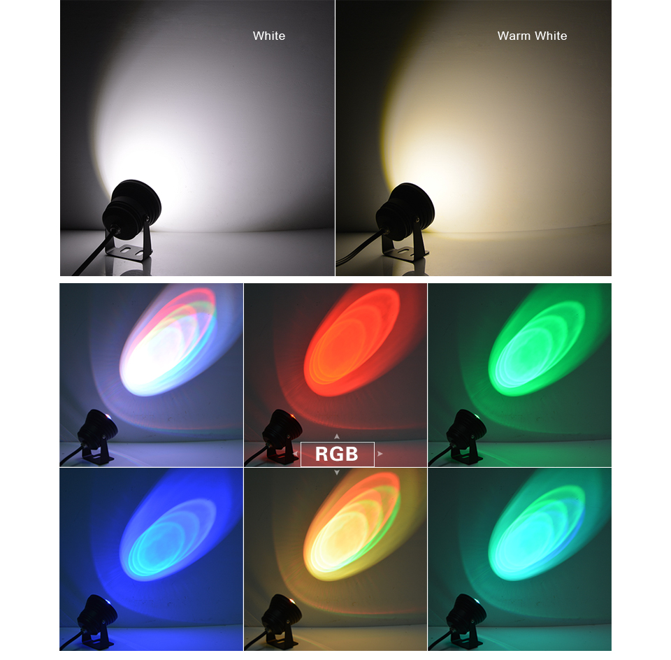 AC12V 10W RGB Led Underwater Light Waterproof IP67 Fountain Aquarium Swimming Pool Lamp Spotlight Fish Tank Piscina Car Lighting