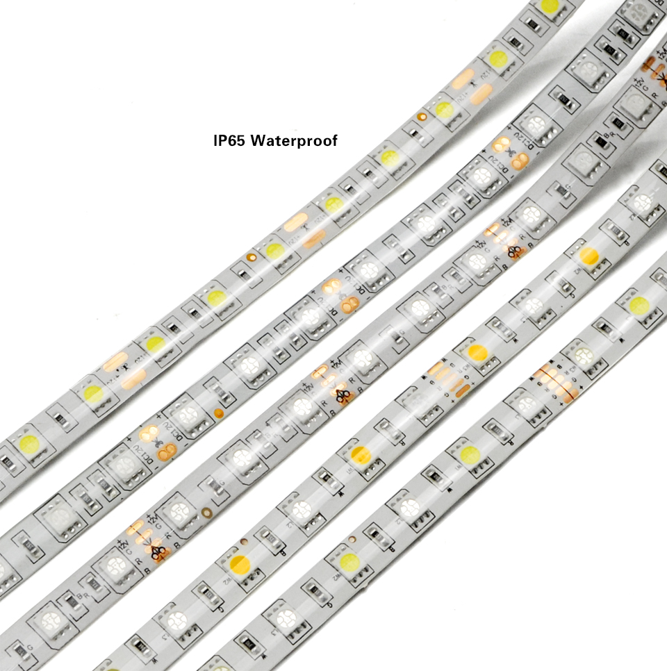 5m DC 12V RGB RGBW RGBWW Ribbon led strip light 5050 SMD IP20 IP65 Waterproof LED light Decoration lamp kitchen home lighting