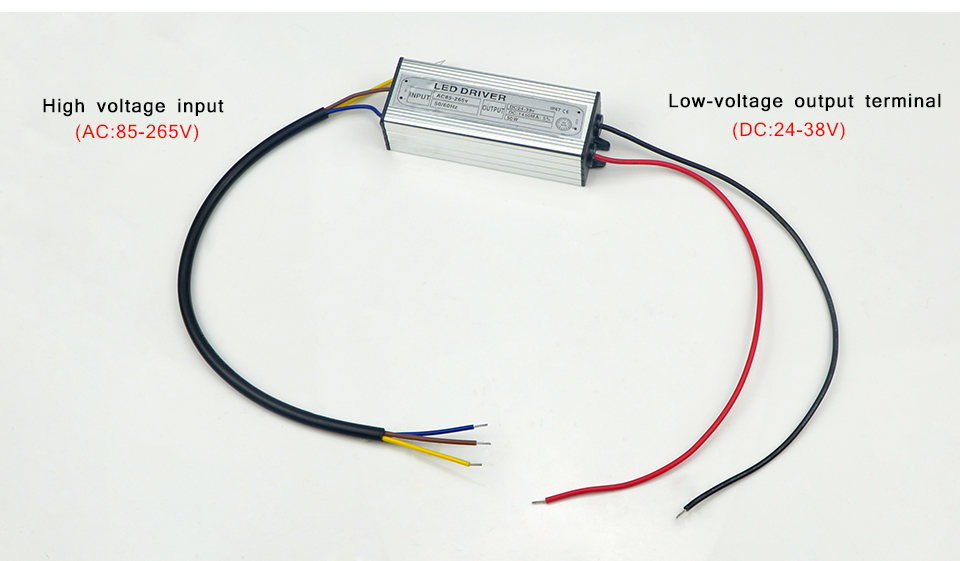 Aluminum Power Supply LED Driver 10W 20W 30W 50W 100W 85 265V To DC 20 38V Lighting Transformers For Flood Street Light COB chip