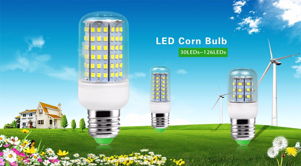 220V LED spot light E27 2835 SMD 30 48 56 69 89 102 126 LED Corn Bulb Spotlight Replace CFL 7W 9W 12W 15W led lights for home