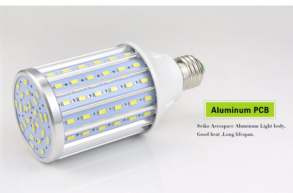 85V 265V 220V 110V No Flicker Full Watt 50W 210LEDs E27LED lamp Corn light 5730 SMD 85V 265V Aluminum Cooling High Power Bulb