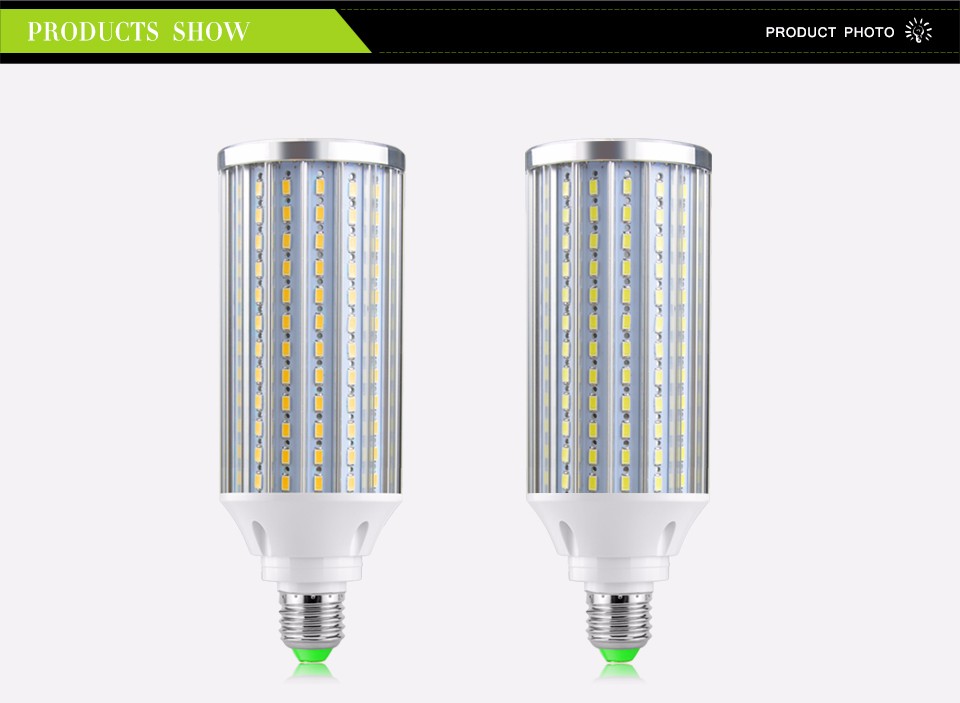 85V 265V 220V 110V No Flicker Full Watt 50W 210LEDs E27LED lamp Corn light 5730 SMD 85V 265V Aluminum Cooling High Power Bulb