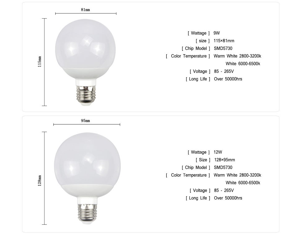 1Pcs Aluminum material 85 265V 360 degree High Lumen SMD 5730 E27 5W 7W 9W 12W LED lamp Chandeiler 85 265V Bulb Pendant lights