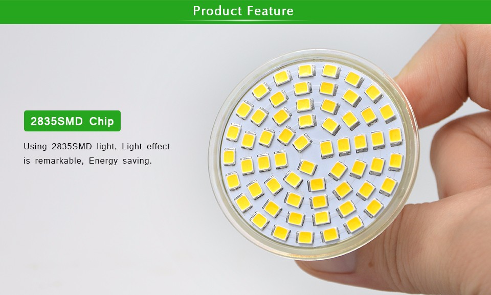 A Class 5W MR16 GU5.3 LED lamp 2835 SMD 3528 SMD 60leds 220V 110V DC 12V LED Plastic Glass Body LED Corn Spotlight Bulb