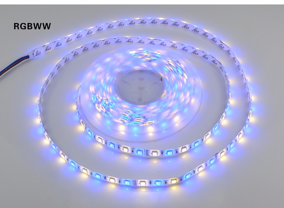 Waterproof IP65 5M RGBW RGBWW 5050 SMD LED strip Light DC12V 300LEDs LED Flexible strip Light RGB White RGB Warm white