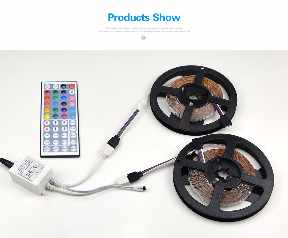 NEW arrival 10M 5M RGB LED Strip 2835 3528 Non waterproof LED light Tape Ribbon 60LEDs m 44 keys IR Remote Controller