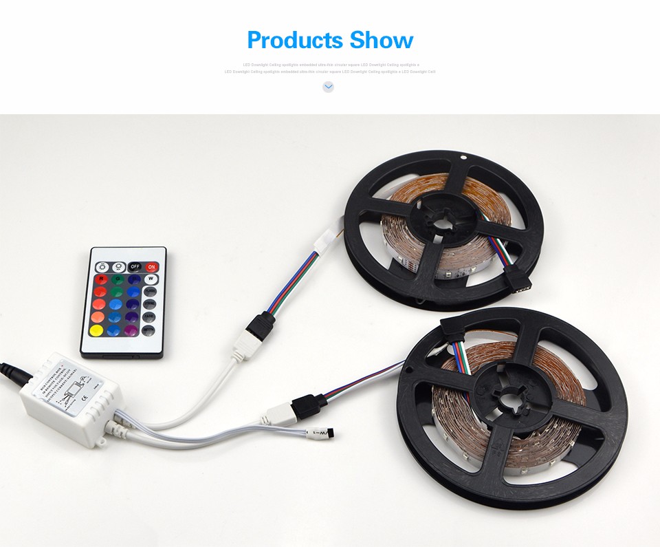 NEW arrival 10M 5M RGB LED Strip 2835 3528 Non waterproof LED light Tape Ribbon 60LEDs m 44 keys IR Remote Controller