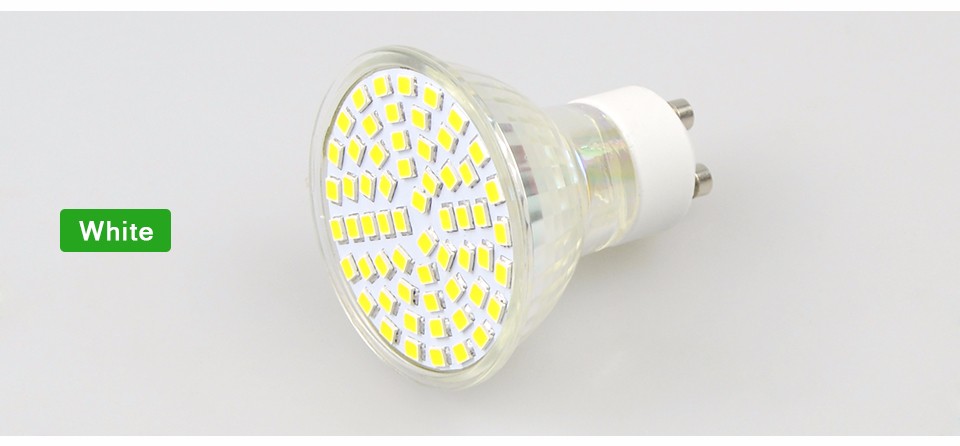 10pcs 2835 SMD 6W GU10 LED Spotlight Bulb AC 220V 110V Heat resistant Glass 60 LEDs corn lamp For Indoor Wall Down light