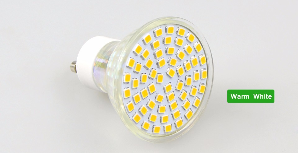 10pcs 2835 SMD 6W GU10 LED Spotlight Bulb AC 220V 110V Heat resistant Glass 60 LEDs corn lamp For Indoor Wall Down light