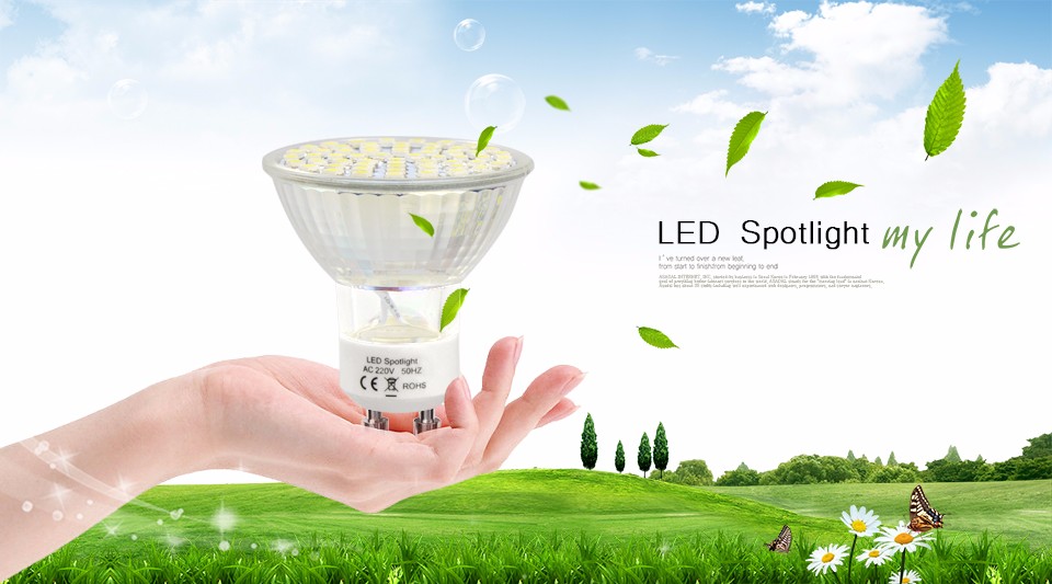 10pcs 2835 SMD 6W GU10 LED Spotlight Bulb AC 220V 110V Heat resistant Glass 60 LEDs corn lamp For Indoor Wall Down light