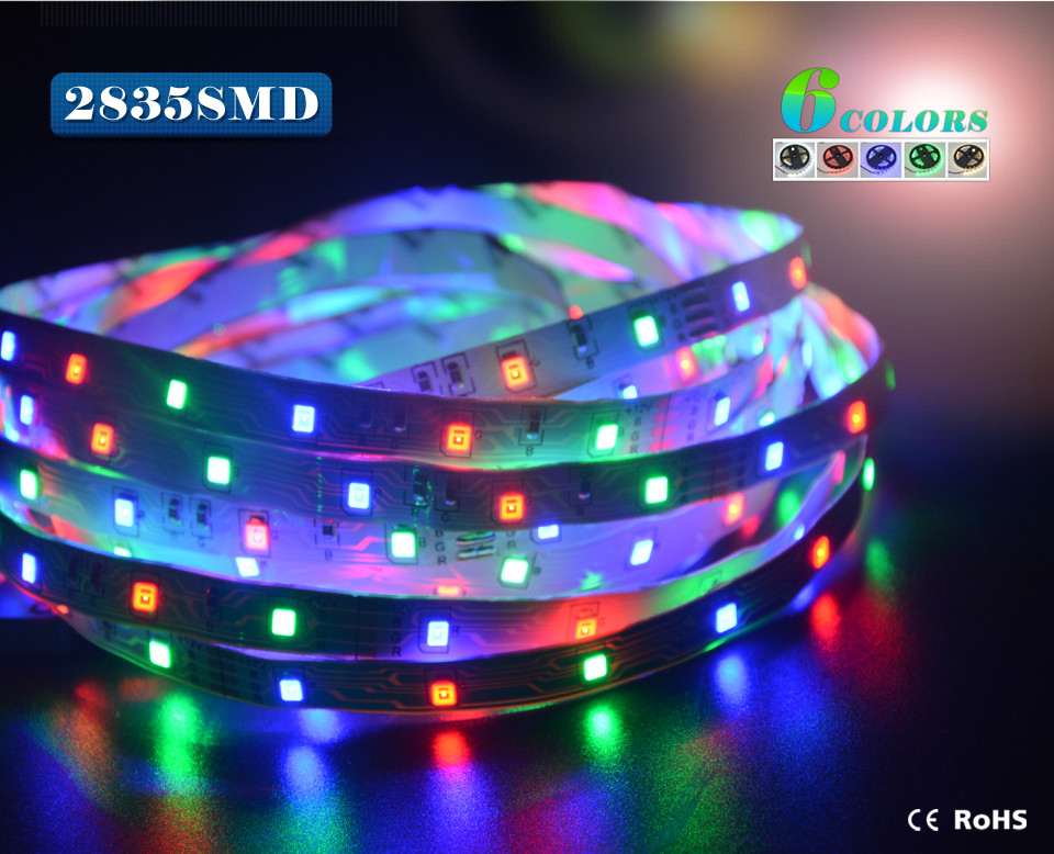 No Waterproof 5M 300leds RGB 2835 3528 SMD Led strip light 44key IR Controller DC12V 3A Adapter Power Home Indoor lamp