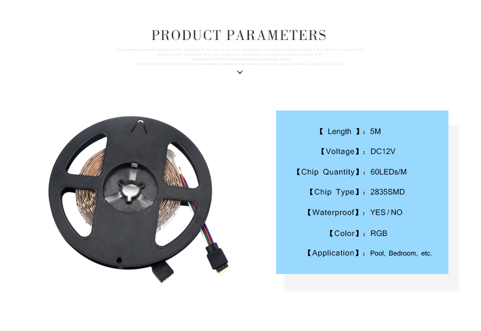 IP20 IP65 waterproof RGB LED Strip light DC 12V 5M 10M LED lighting 3528 2835 SMD LED lamp Tape 3A Power Adapter IR Remoter