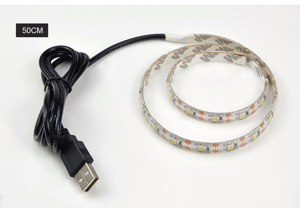 IP65 Waterproof DC 5V USB charger RGB USB LED Strip light 3528 5050 SMD 50CM 1M 2M For TV Backgroud Indoor Home Lighting