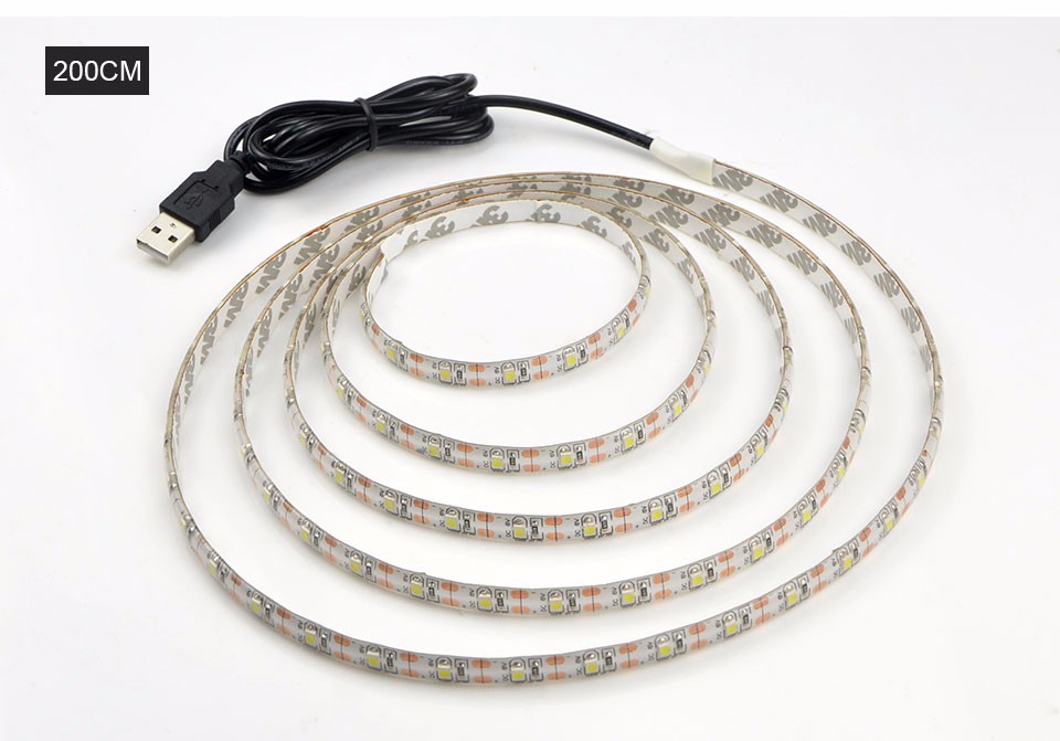 IP65 Waterproof DC 5V USB charger RGB USB LED Strip light 3528 5050 SMD 50CM 1M 2M For TV Backgroud Indoor Home Lighting