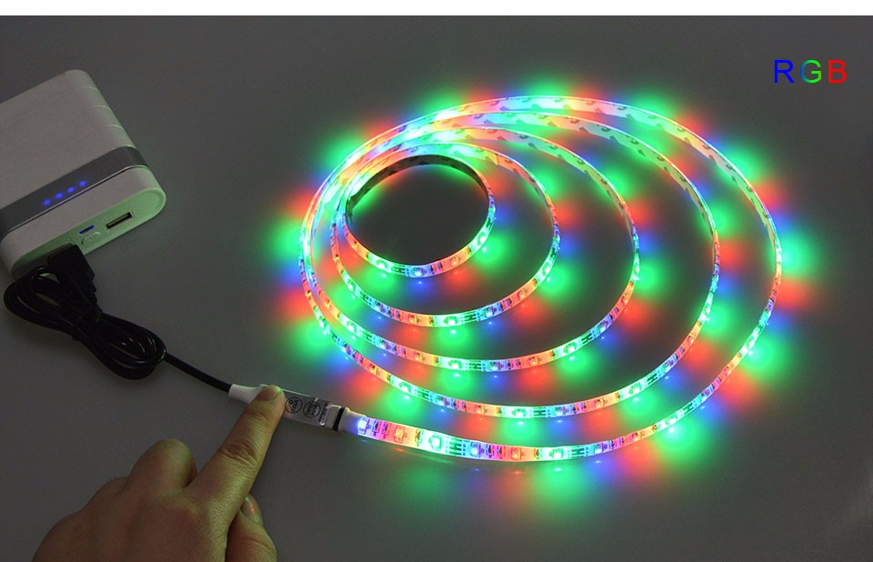 IP65 Waterproof DC 5V USB charger RGB USB LED Strip light 3528 5050 SMD 50CM 1M 2M For TV Backgroud Indoor Home Lighting