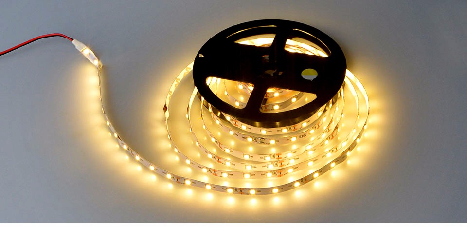 5M DC12V SMD 2835 3528 SMD LED Strip Light Tape warm white no Waterproof Flexible Lights decor lamp LED power supply adapter