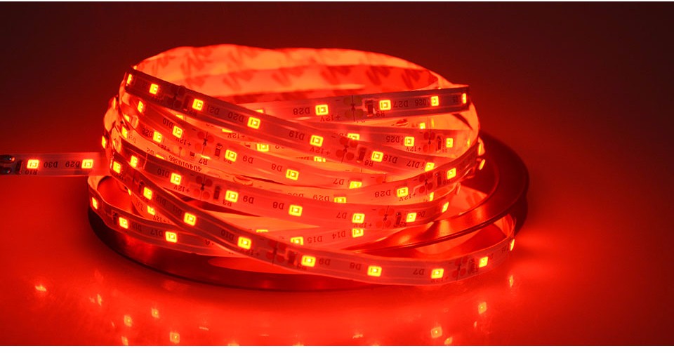 5M DC12V SMD 2835 3528 SMD LED Strip Light Tape warm white no Waterproof Flexible Lights decor lamp LED power supply adapter
