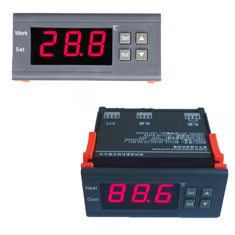90~250V10A Digital Temperature Controller Thermocouple 50~110 Celsius Degree with Sensor Temperature Instrument Diagnostic tool