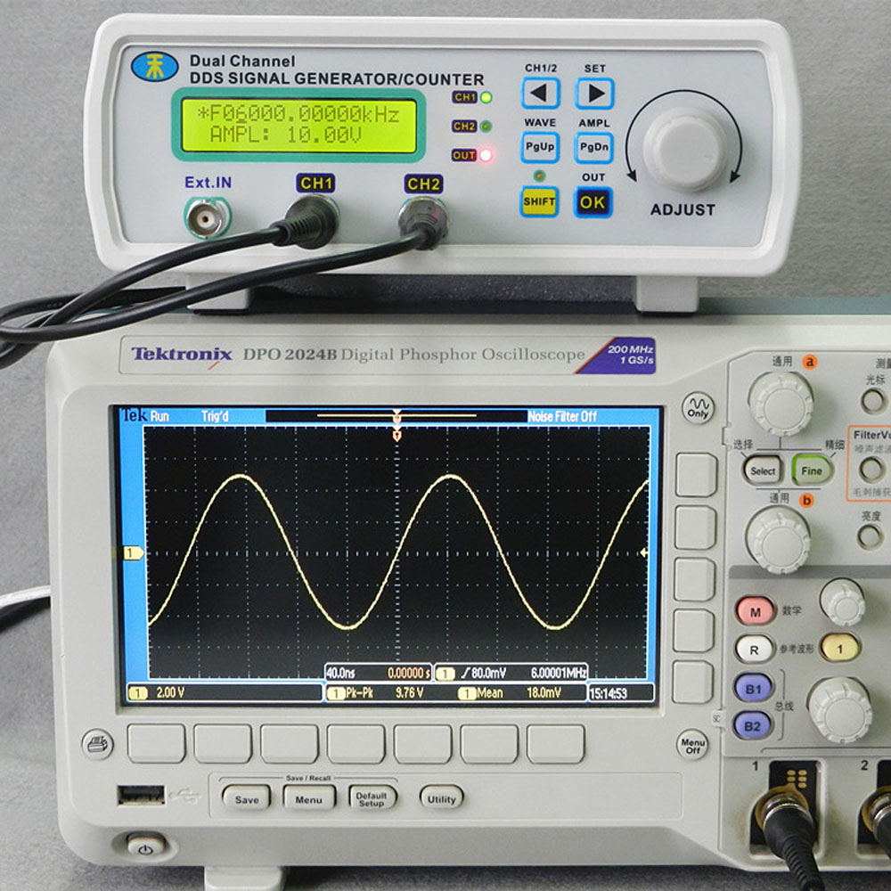 Mini DDS Function Signal Source Generator Digital Signal Generator Dual channel Arbitrary Waveform Frequency Meter200MSa s 25MHz