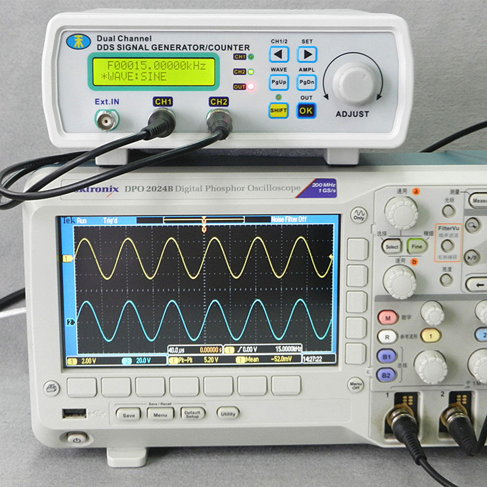 Mini DDS Function Signal Source Generator Digital Signal Generator Dual channel Arbitrary Waveform Frequency Meter200MSa s 25MHz