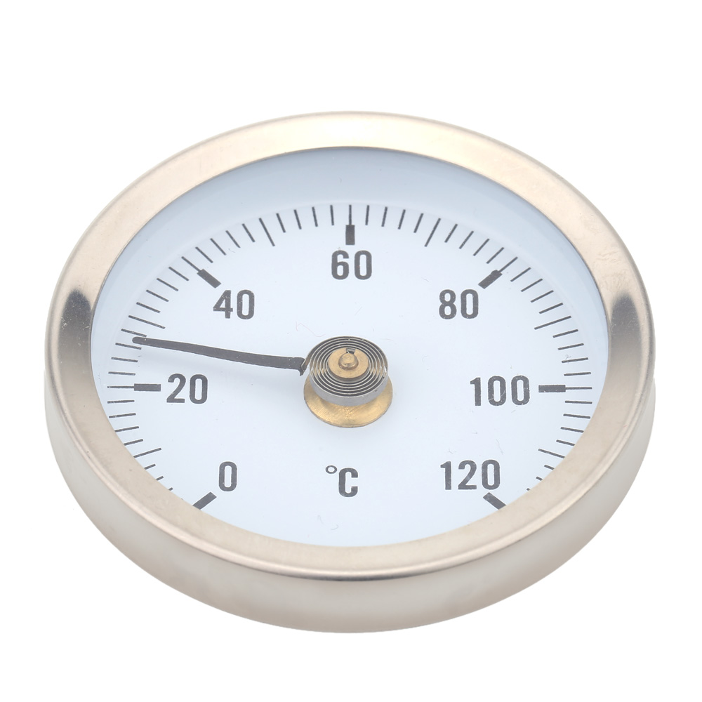 0 120 Degree High precision Thermometer Bimetal Stainless Steel Surface Pipe Thermometer Clip on Temperature Gauge with Spring
