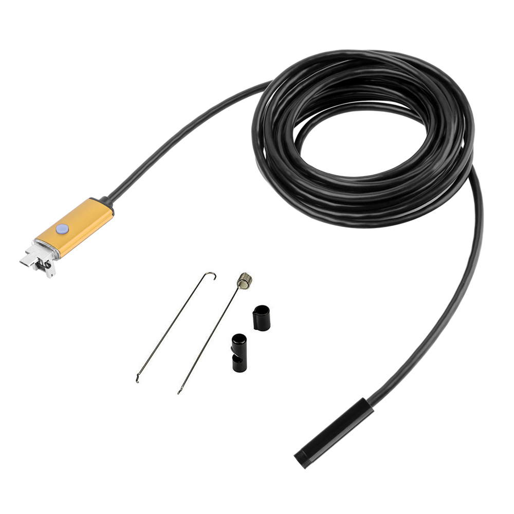 8mm 5m 2 in 1 Mini microscope digital LED magnifier USB Endoscope Borescope Inspection Camera for Android Phones PC microscopio