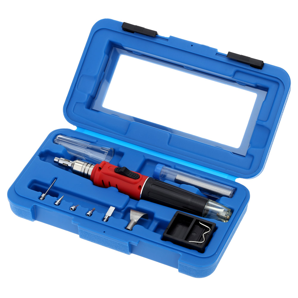 HS 1115K Professional 10 in 1 Soldering Iron Set Butane Gas Soldering Iron Set 26ml Welding Kit Torch Welding Equipment