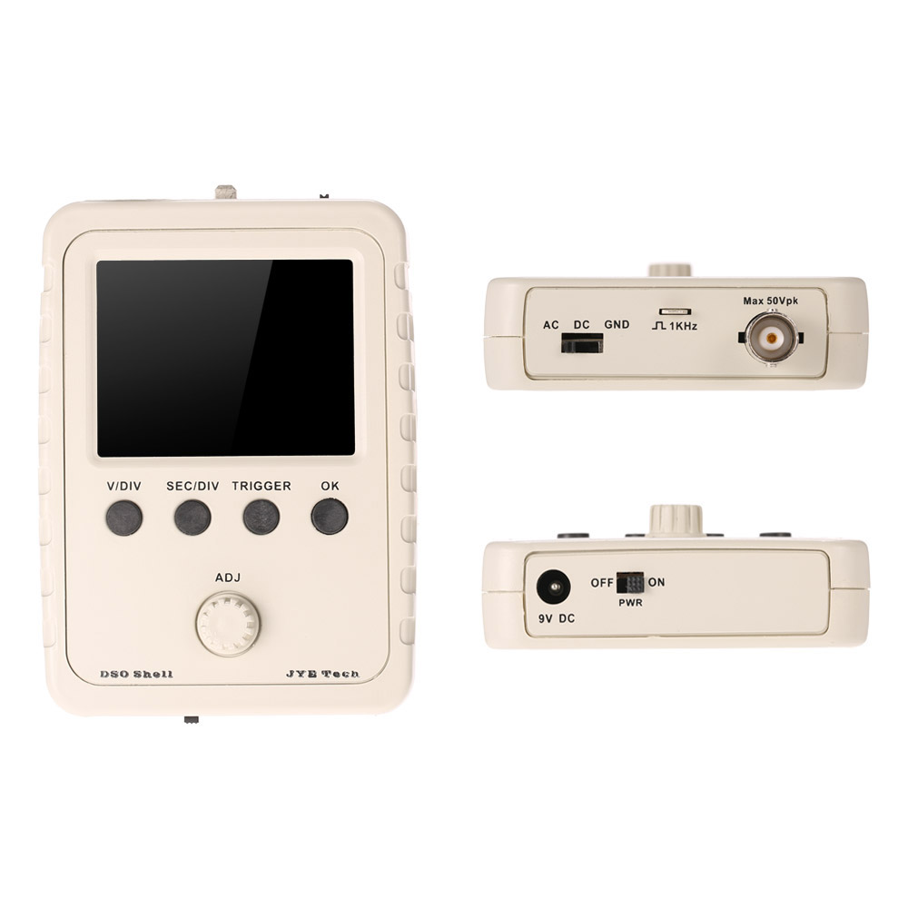 Digital Oscilloscope DIY Kit Parts with Case SMD Soldered Electronic Learning Set 1MSa s 0 200KHz 2.4 TFT Handheld Pocket size