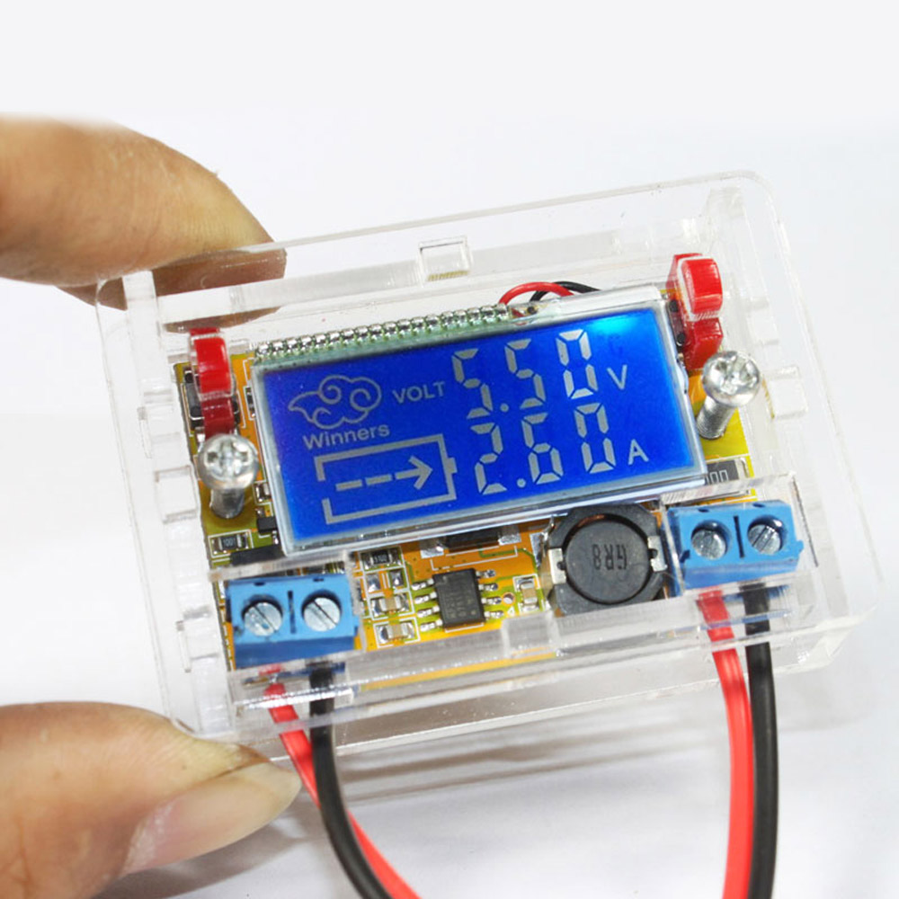 STN LCD Adjustable Power Step down Module DC DC Stepdown Charge DIY Kit LED Driver for Voltmeter Ammeter Peak Current Adjustment