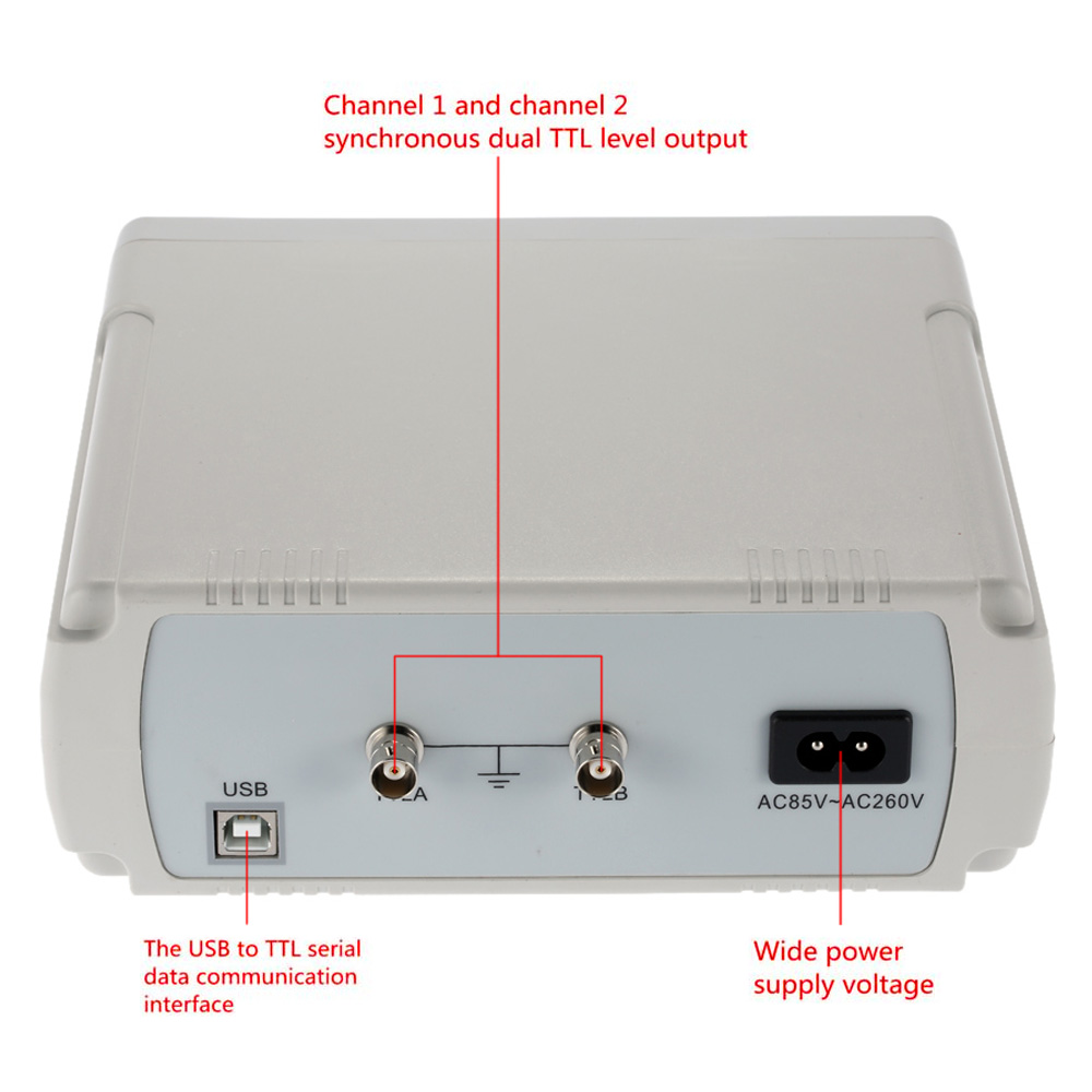 High Precision Digital DDS Function Signal Source Generator Arbitrary Waveform Pulse Frequency Meter 12Bits 24MHz Dual channel