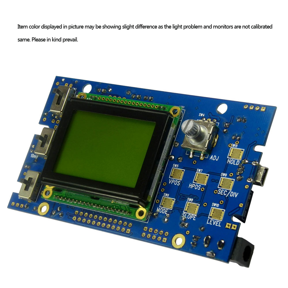 LCD Digital Storage Oscilloscope Frequency Meter DIY Kit with Professional BNC Probe USB Interface DSO 20MSa s 3MHz