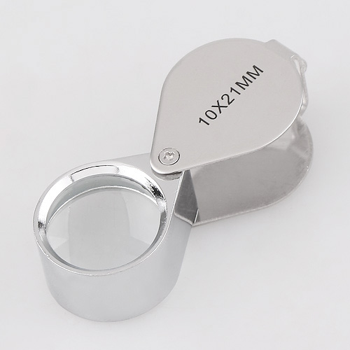 10X Jeweler Loupe Magnifier 21mm lens Magnifying glass Microscope for Jeweler Diamonds Handhold Portable Fresnel lens