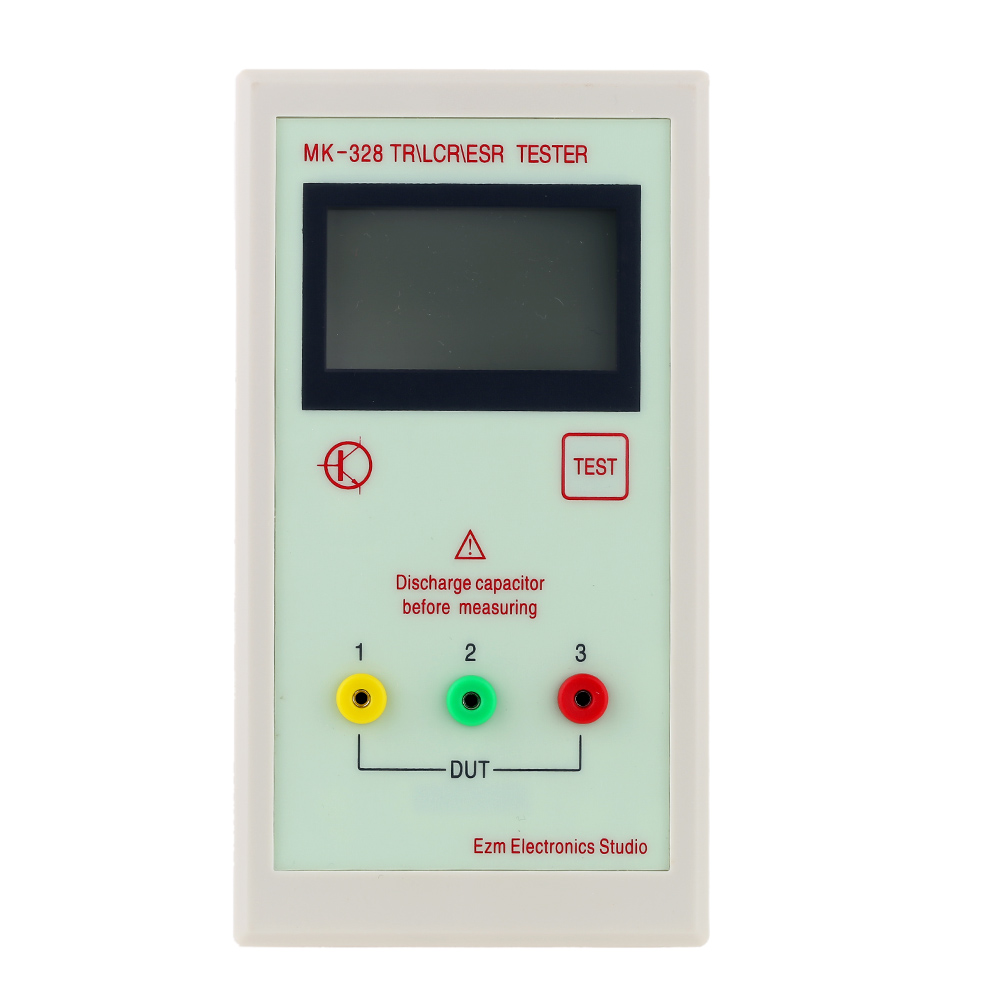 Portable MK328 128x64 LCD Transistor Tester Diode Inductance Capacitance ESR Meter MOS PNP NPN L C R Testing