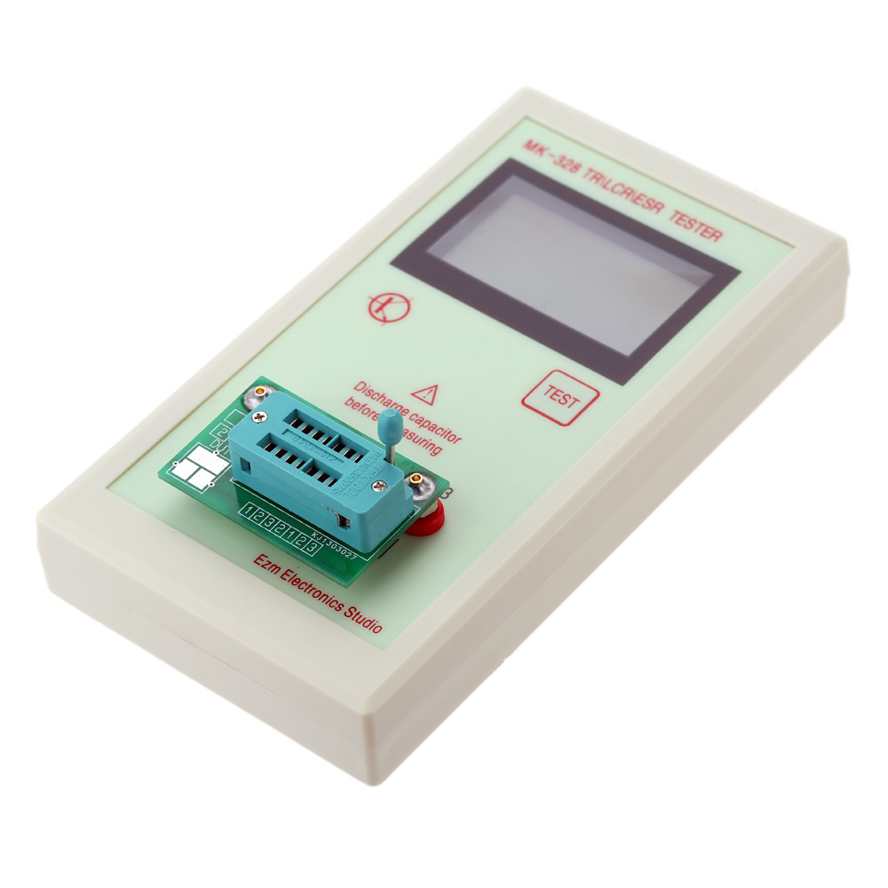 Portable MK328 128x64 LCD Transistor Tester Diode Inductance Capacitance ESR Meter MOS PNP NPN L C R Testing