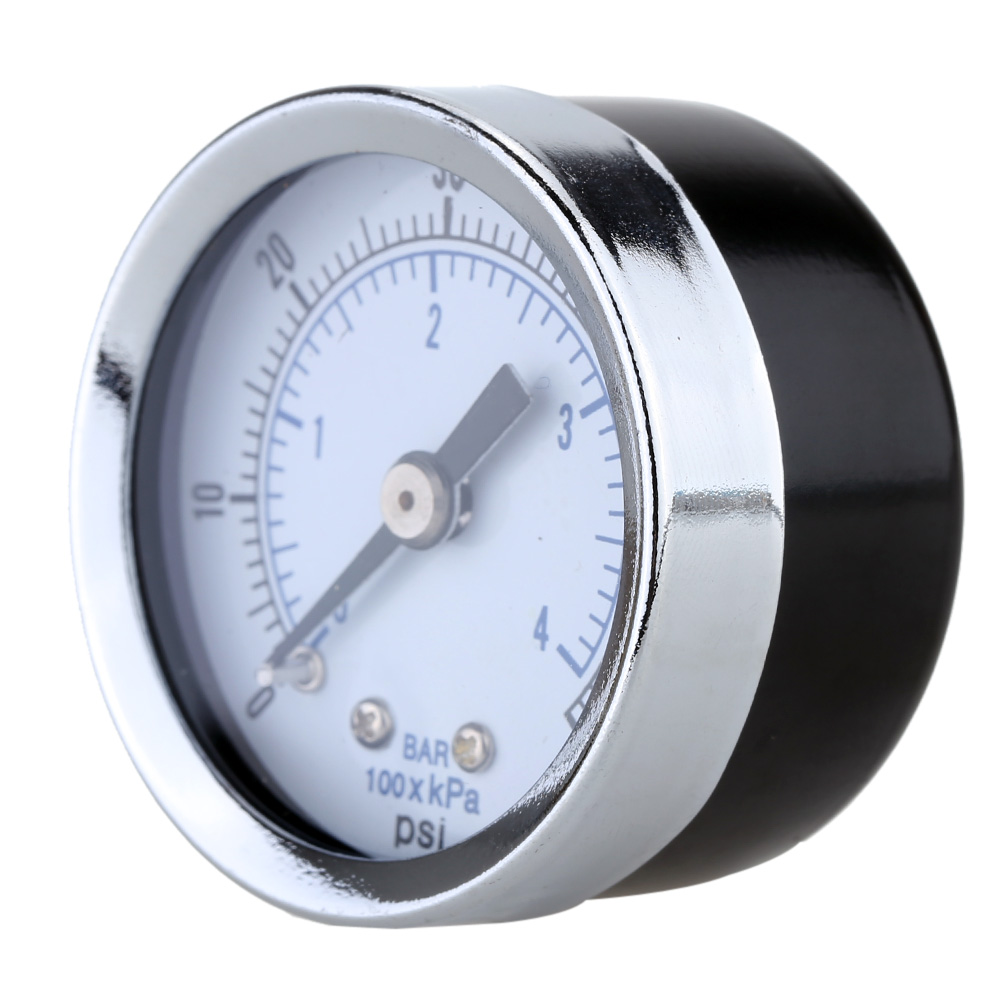 1 8 NPT Mini Pressure Gauge Air Compressor Hydraulic Vacuum Gauge Manometer Pressure Tester 0 60 PSI Back Mount 1.5 Dial Plate
