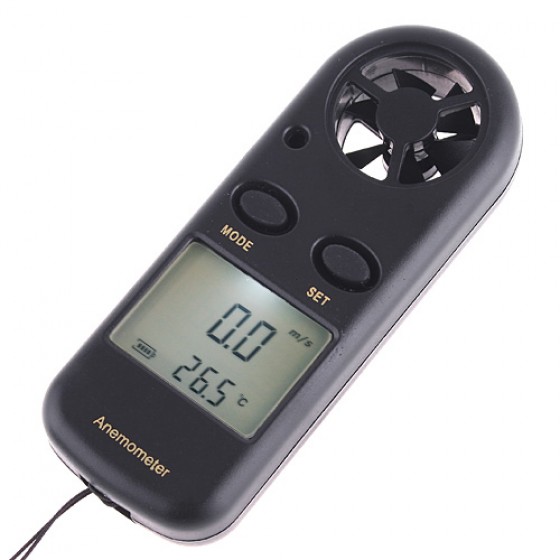 Portable Digital Anemometer Handheld Electronic Wind Speed Air Volume Measuring Meter LCD Display with Backlight