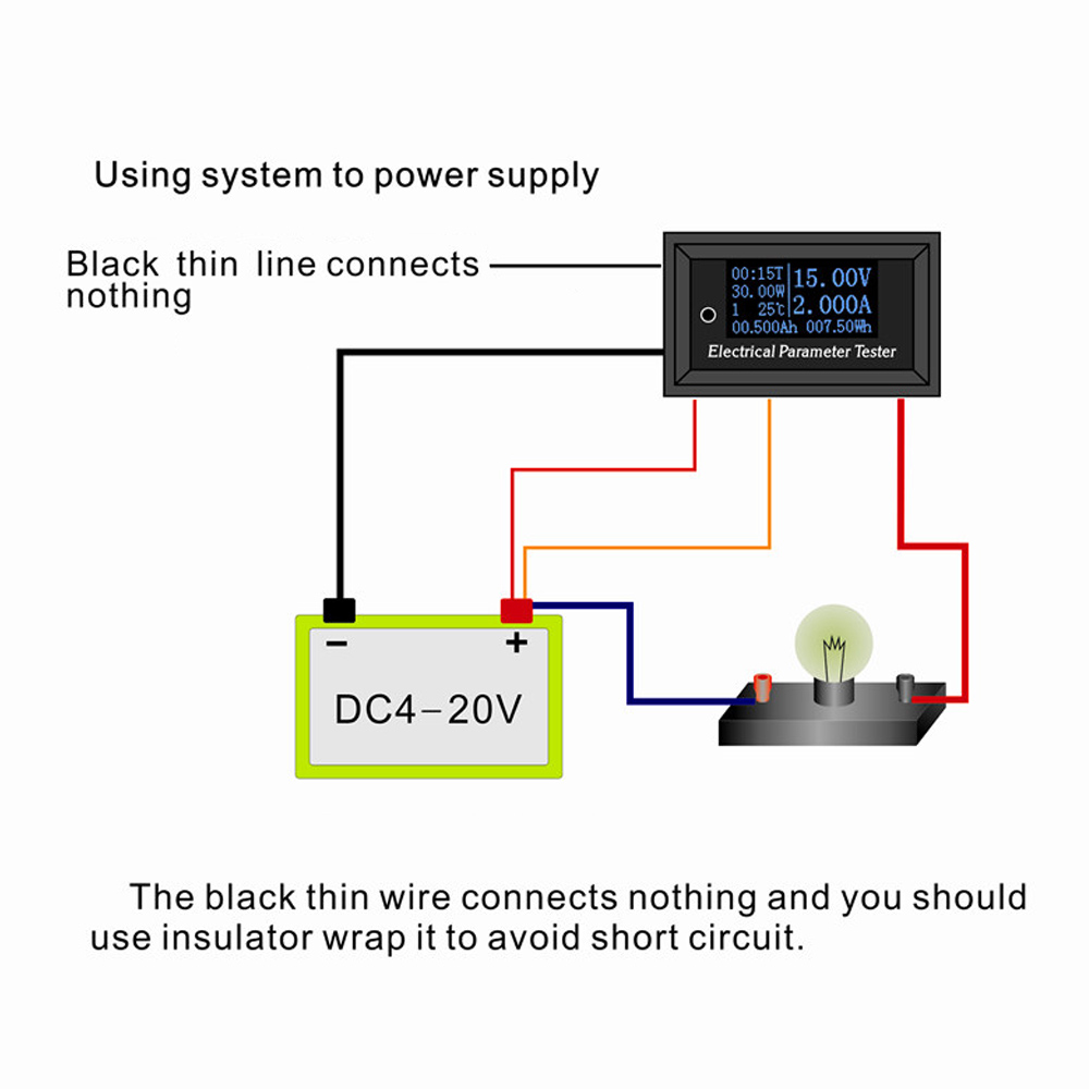 OLED Multi functional Wattmeter 7 in 1 Electrical power meter Parameter Meter Voltage Current Time Capacity Temperature Tester