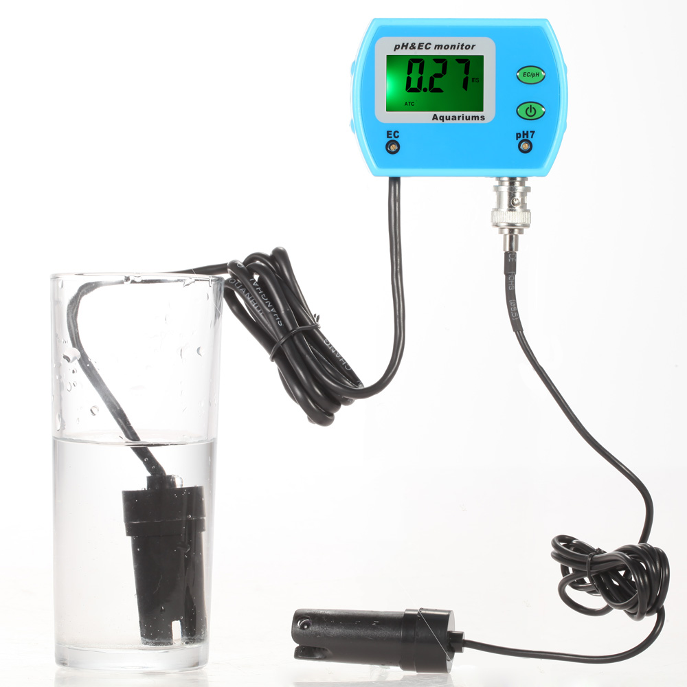 pH Meter for Aquarium 2 in 1Water Quality Tester medidor de ph Tester Water Quality Monitor Online pH EC Meter Acidometer