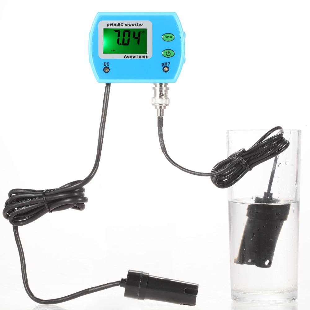 pH Meter for Aquarium 2 in 1Water Quality Tester medidor de ph Tester Water Quality Monitor Online pH EC Meter Acidometer