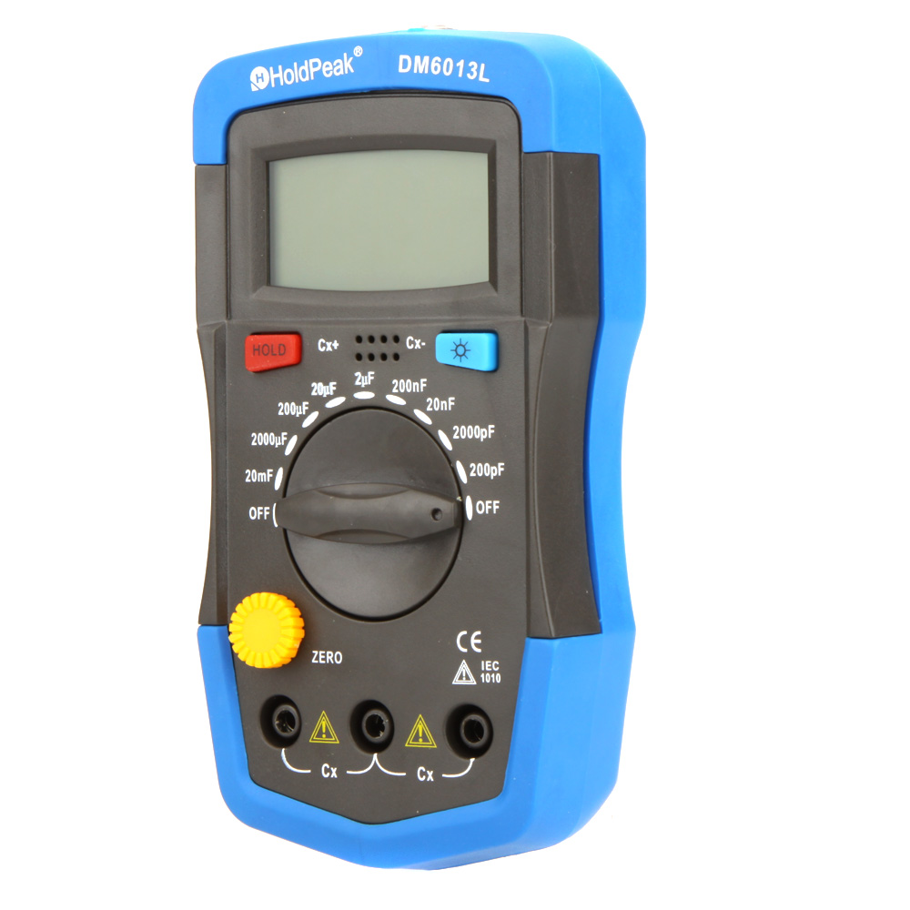 DM6013L Handheld Digital Capacitance Meter 1999 counts Capacitor tester electronic diagnostic tool w LCD Backlight