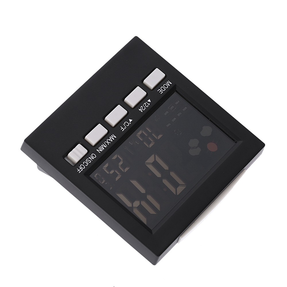 Digital Thermometer Hygrometer temperature humidity clock Colorful LCD Alarm Snooze Function Calendar Weather station Display