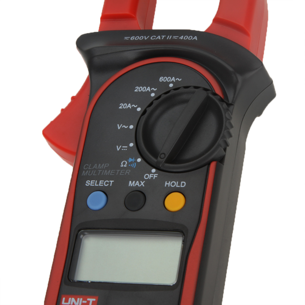 UNI T UT202A Data Hold Clamp Meter 600A DC AC Voltage AC Current Tongs Resistance Digital Clamp Meters W MAX MIN Mode